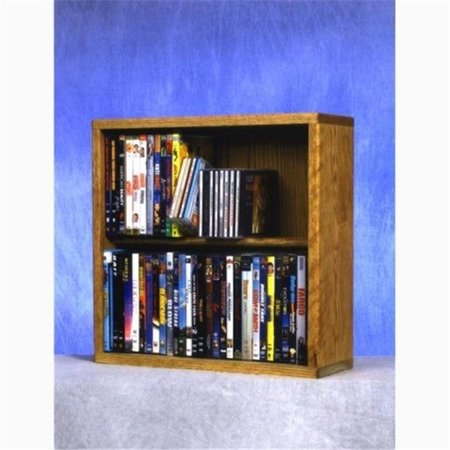 WOOD SHED Wood Shed 215-18 Combo Solid Oak 2 Row Dowel CD-DVD Cabinet Tower 215-18 Combo
